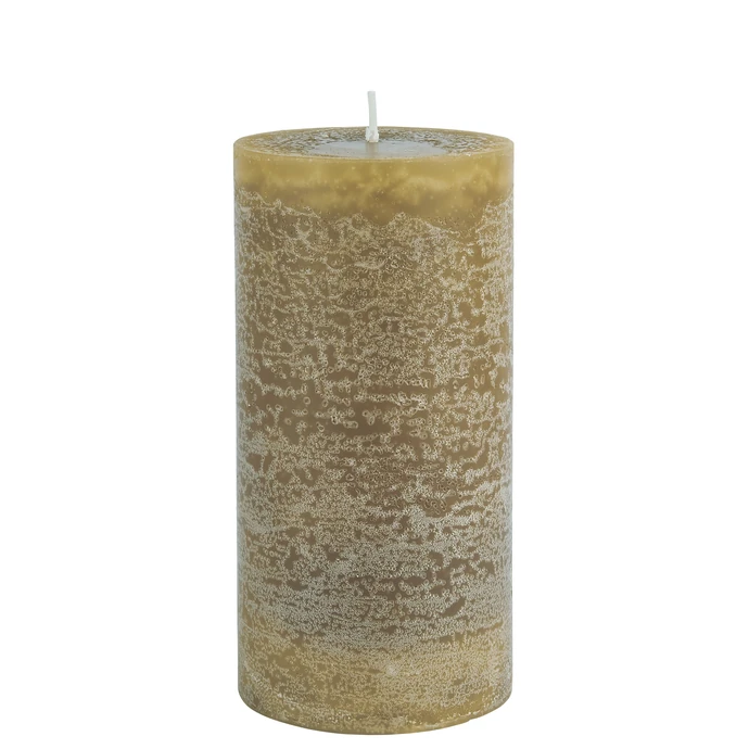 Ib Laursen / Kulatá svíčka Rustic Mustard 14 cm