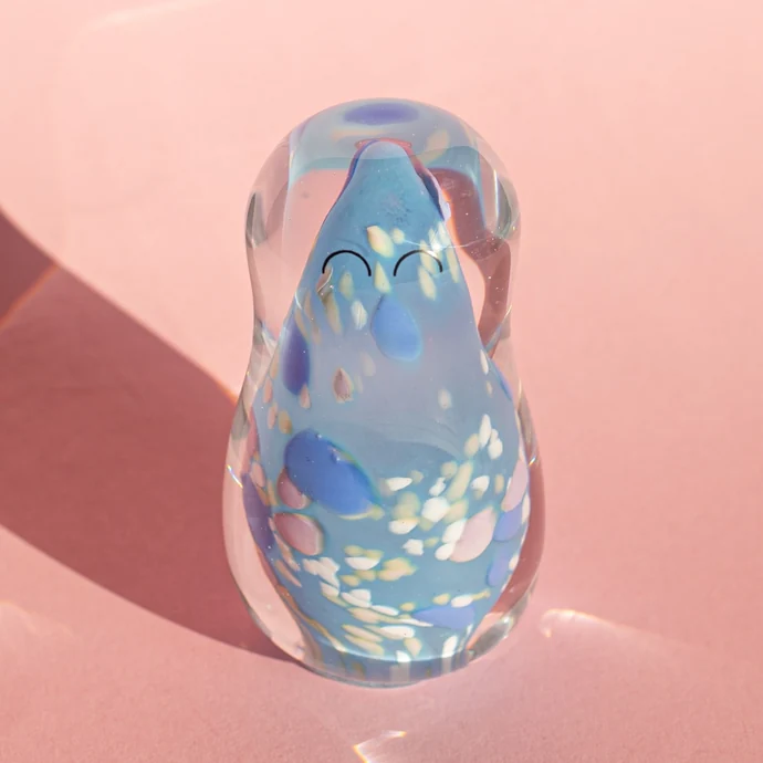 Studio Arhoj / Sklenená figúrka Crystal Blob Dreamy Blue