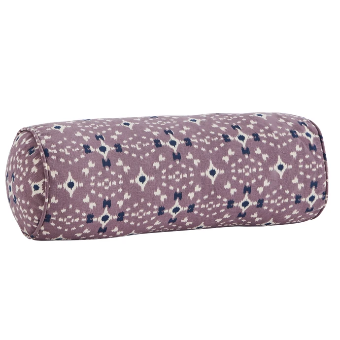 MADAM STOLTZ / Polštář válec Dusty Lilac/White/Blue
