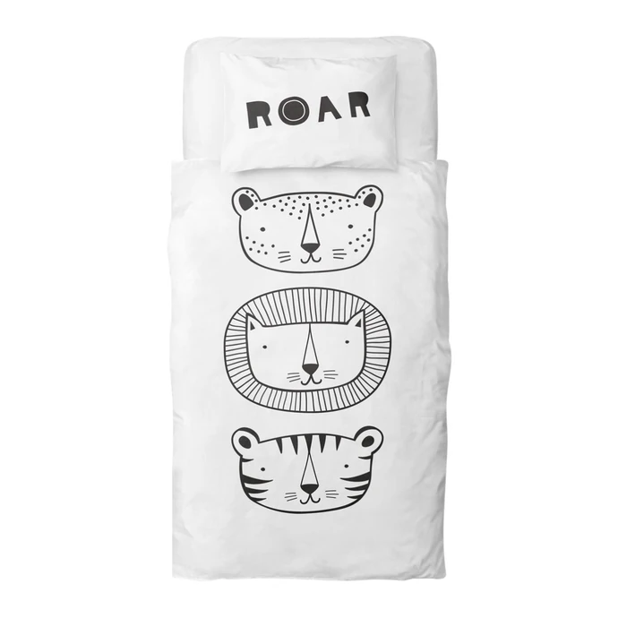 A Little Lovely Company / Detské bavlnené obliečky Feline Roar