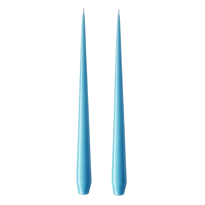 ester & erik / Sviečka Taper 32 cm – 56 Turquoise – set 2 ks