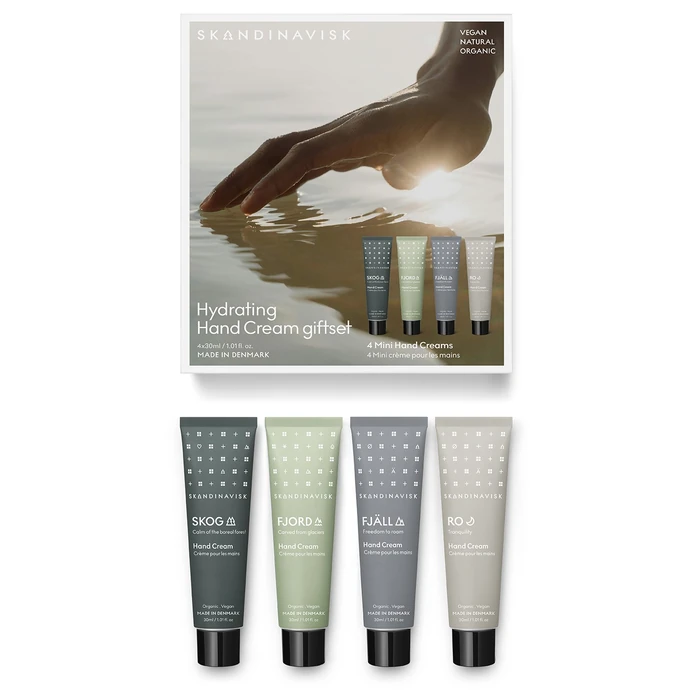 SKANDINAVISK / Darčekový set hydratačných krémov na ruky 4 x 30 ml