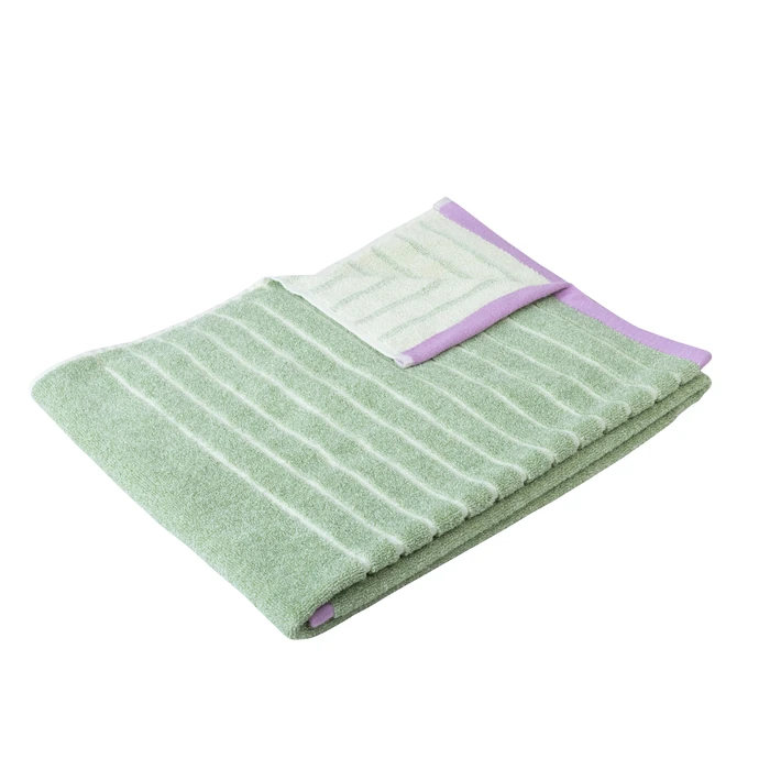 Hübsch / Bavlněný ručník Green Mottled 50x100 cm