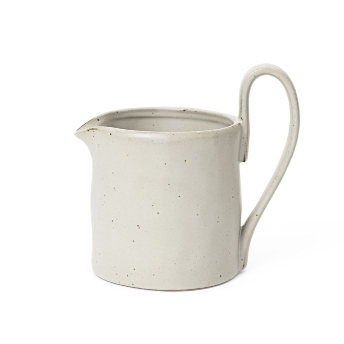 ferm LIVING / Kameninový džbánek na mléko Flow Speckle OffWhite 300 ml