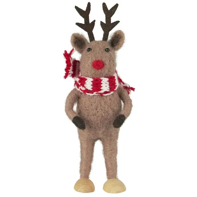 Ib Laursen / Plstená vianočná dekorácia Reindeer Rudolf