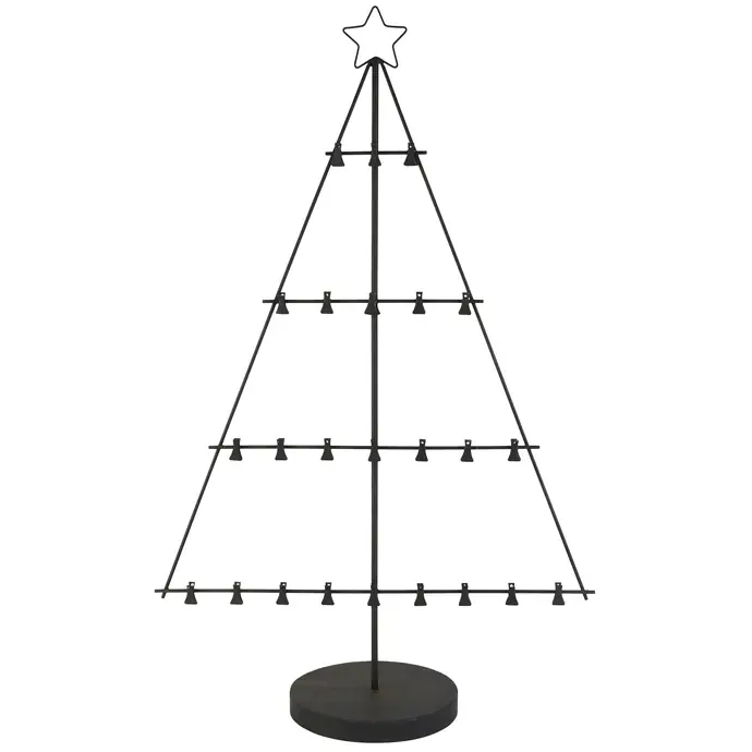 IB LAURSEN / Stolný adventný kalendár s klipmi Tree Black