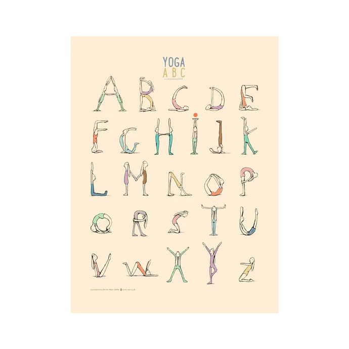 Maileg / Plakát Jógová abeceda