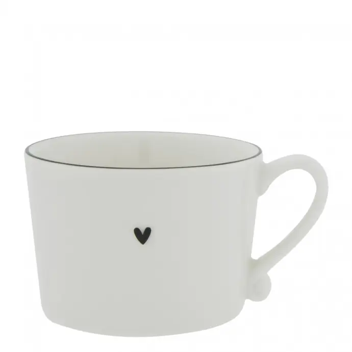 Bastion Collections / Porcelánový hrnček Heart Black Edge 300 ml