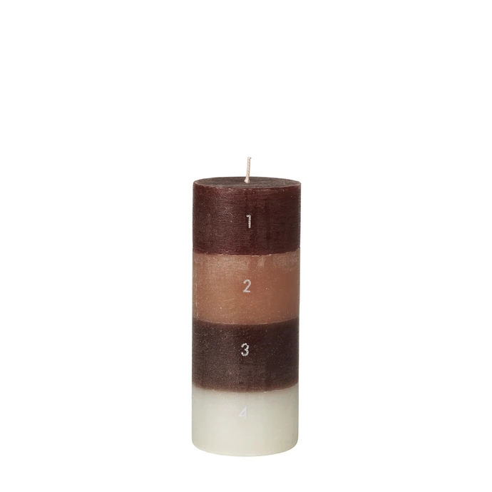 Broste / Adventní svíčka Calender Colorblock Brown