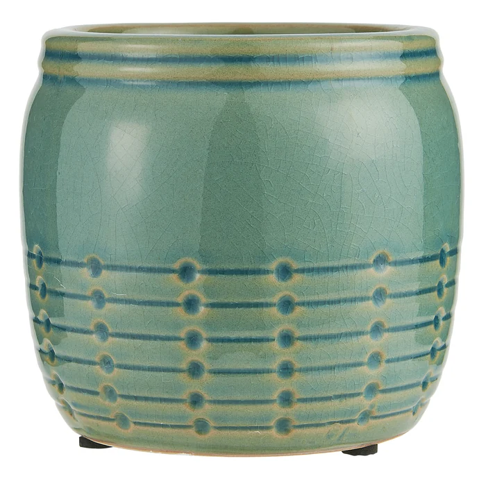 Ib Laursen / Keramický obal na kvetináč Pattern Green Menší