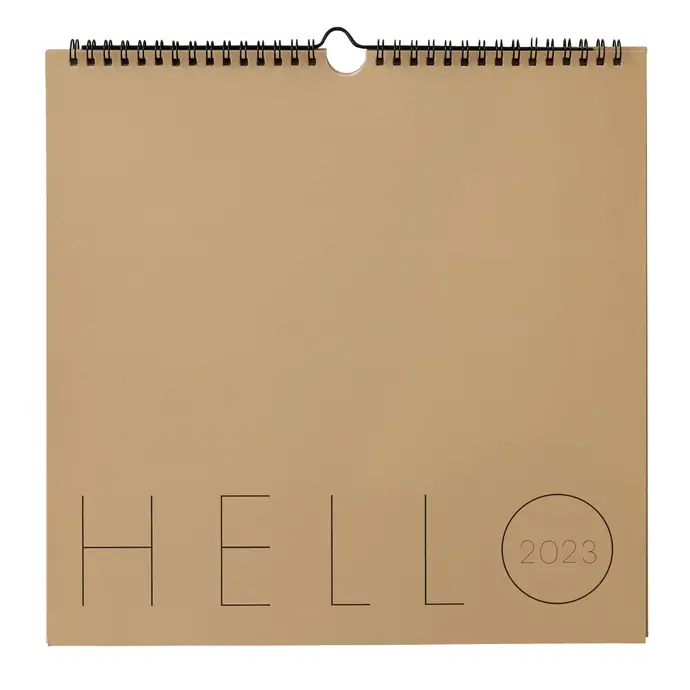 DESIGN LETTERS / Nástěnný kalendář Hello 2023 - Beige