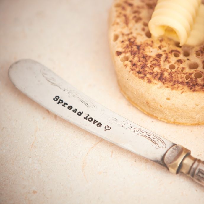 La de da! Living / Postříbřený nožík na máslo Spread Love