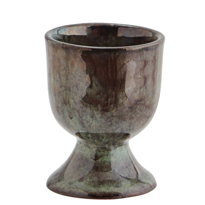 MADAM STOLTZ / Keramický stojánek na vejce Dark Green/Black