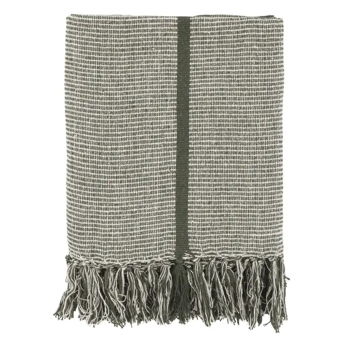 Chic Antique / Přehoz z recyklované bavlny Aix Olive 130 x 150 cm