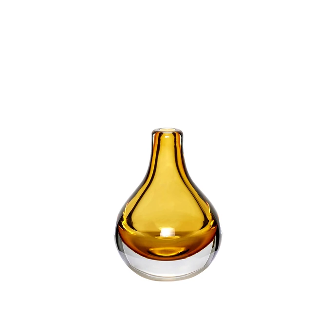 Hübsch / Sklenená váza Clear Amber 14cm