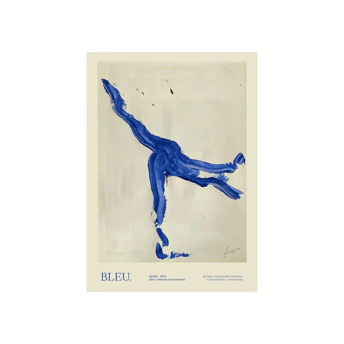 THE POSTER CLUB / Autorský mini plakát Bleu by Lucrecia Rey Caro A5