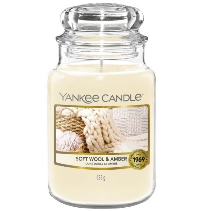 Yankee Candle / Svíčka Yankee Candle 623 g - Soft Wool & Amber