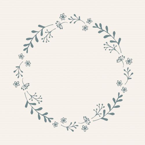 IB LAURSEN / Papírové ubrousky Flower Wreath - 50 ks