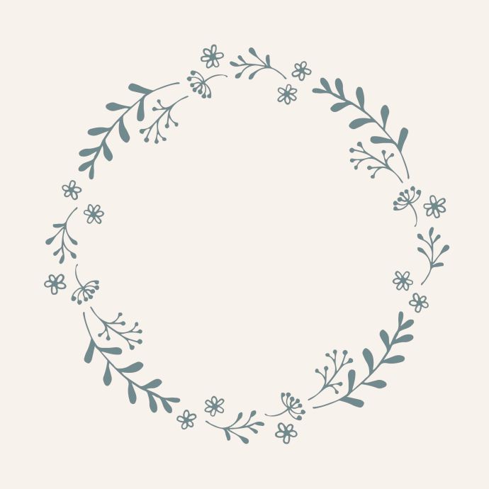 IB LAURSEN / Papírové ubrousky Flower Wreath - 50 ks