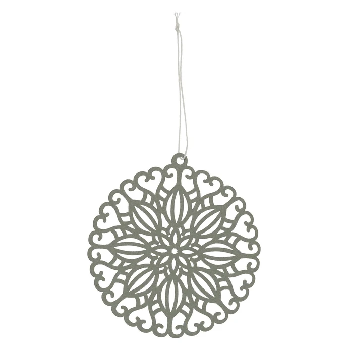 Ib Laursen / Závěsná papírová ozdoba Middle Flower Grey 12 cm