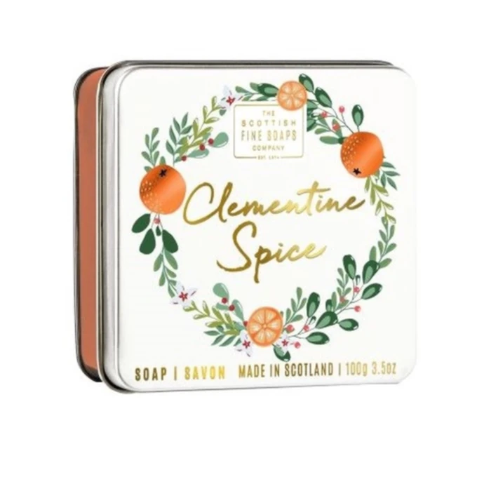 SCOTTISH FINE SOAPS / Mýdlo v plechové krabičce Clementine Spice 100 g