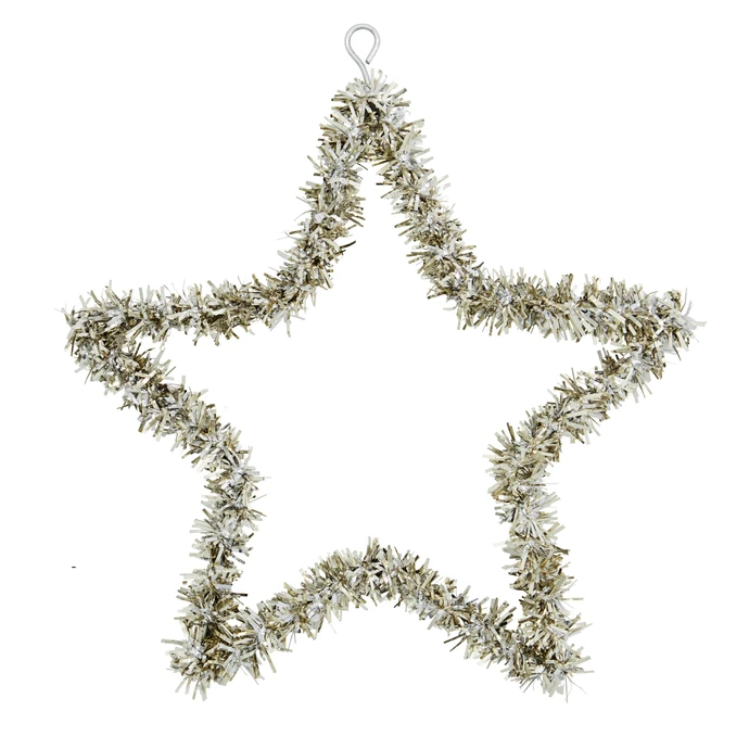 House Doctor / Závěsná vánoční ozdoba Joy Star Silver Oxidized 21 cm