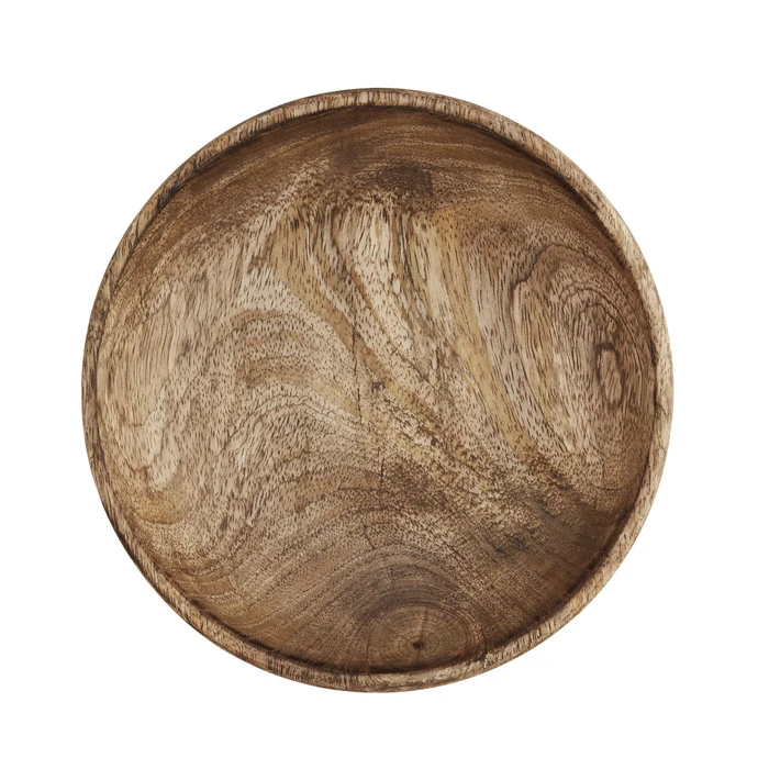 MADAM STOLTZ / Dřevěný talíř Mango Natural 20 cm