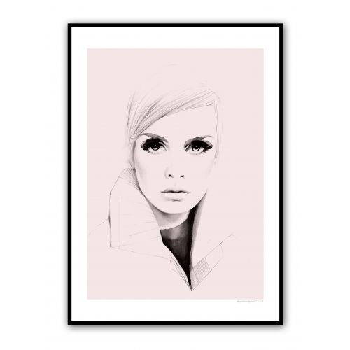 Magdalena Tyboni DESIGN / Plakát Pink Twiggy 30 x 40 cm