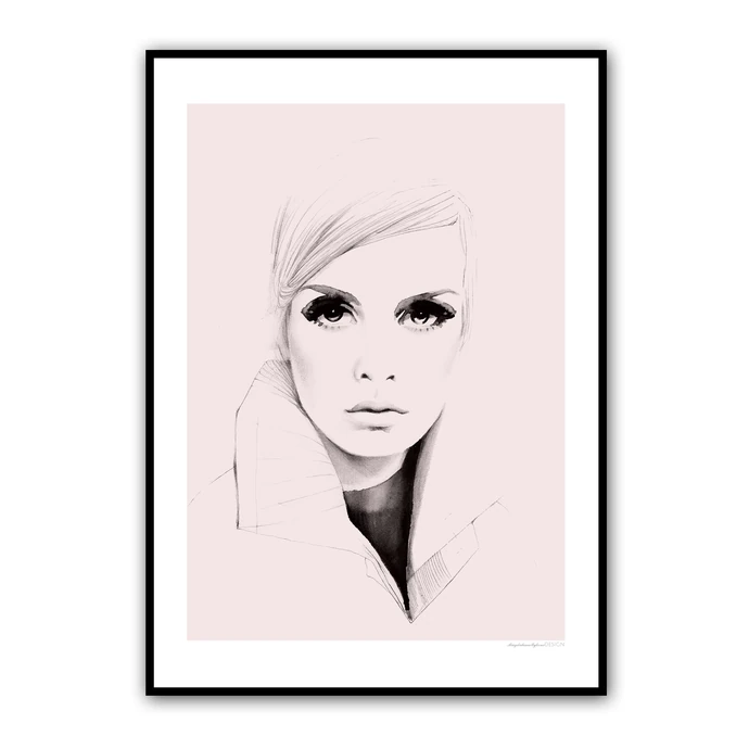 Magdalena Tyboni DESIGN / Plagát Pink Twiggy 30 x 40 cm