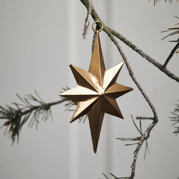 House Doctor / Závesná vianočná dekorácia Star Bethlehem Antique Brass