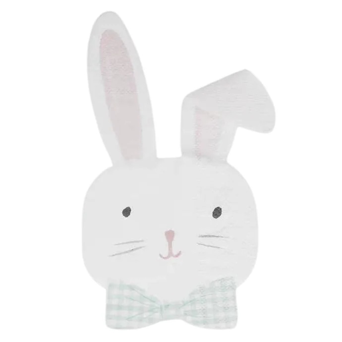 Meri Meri / Veľkonočné papierové servítky Easter Bunny White - 16 ks
