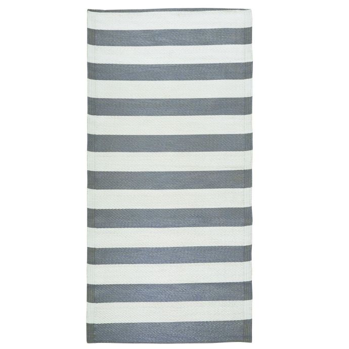 IB LAURSEN / Venkovní koberec Grey Stripes 90x180