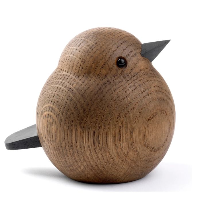 novoform / Dřevěný ptáček Mama Sparrow Smoke Stained Oak