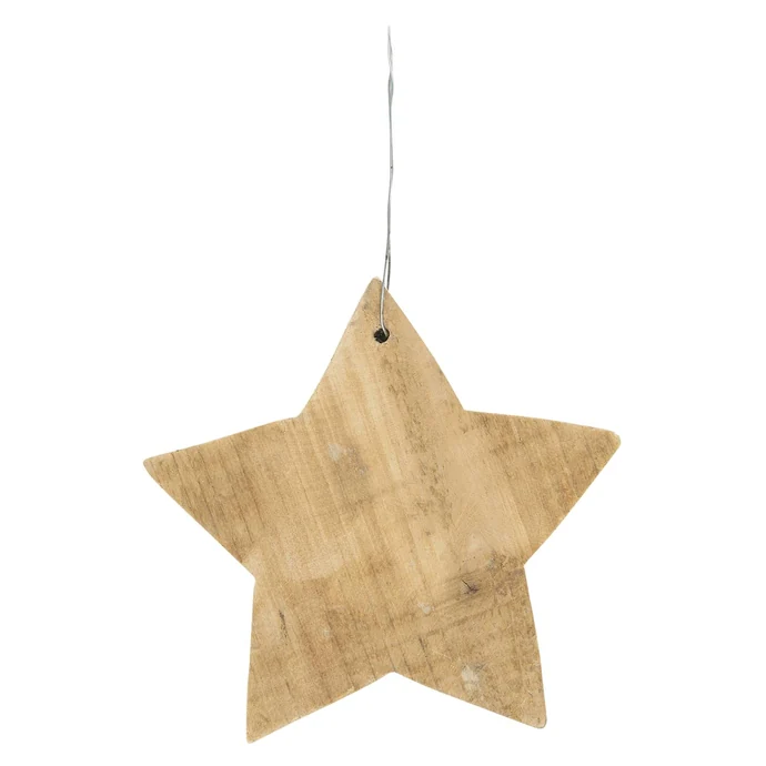 IB LAURSEN / Dřevěná závěsná hvězda Wood 14 cm