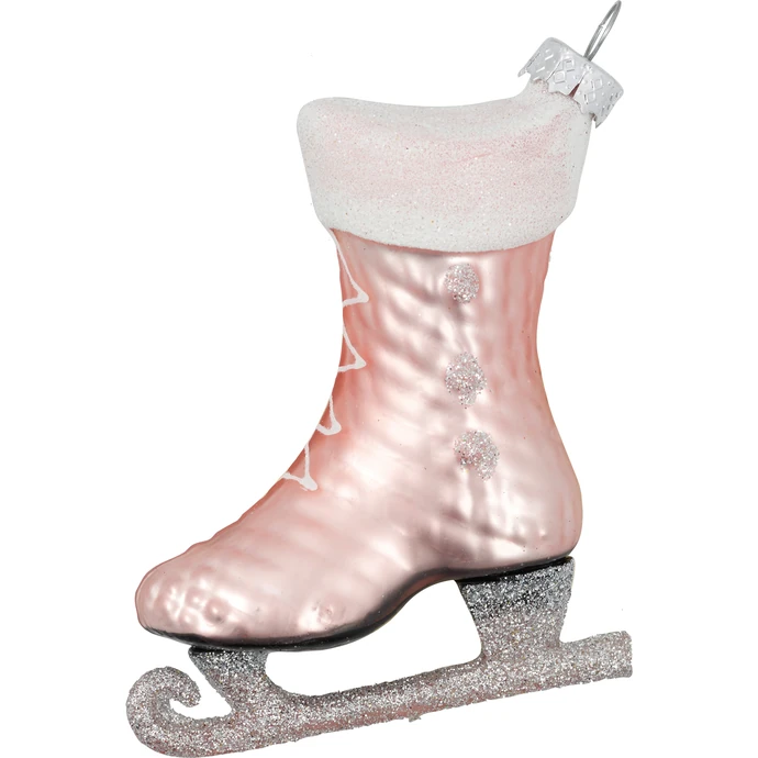 GREEN GATE / Skleněná vánoční ozdoba Ice Skate Pale Pink