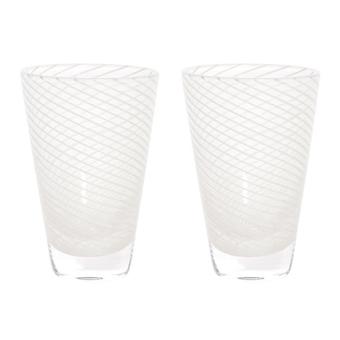 OYOY / Pohár Yuka Swirl Glass Clear 250 ml - set 2 ks
