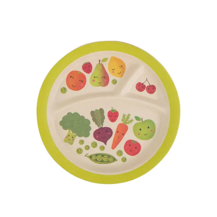 sass & belle / Bambusový tanierik Happy Fruits & Veg 21 cm