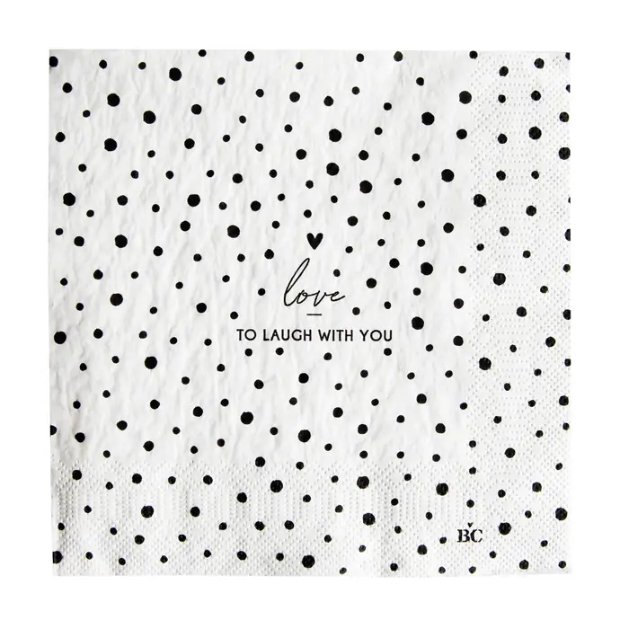 Bastion Collections / Papírové ubrousky Love Dots - 20 ks