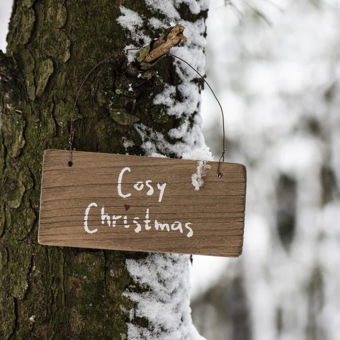 Ib Laursen / Dřevěná cedulka Cosy Christmas