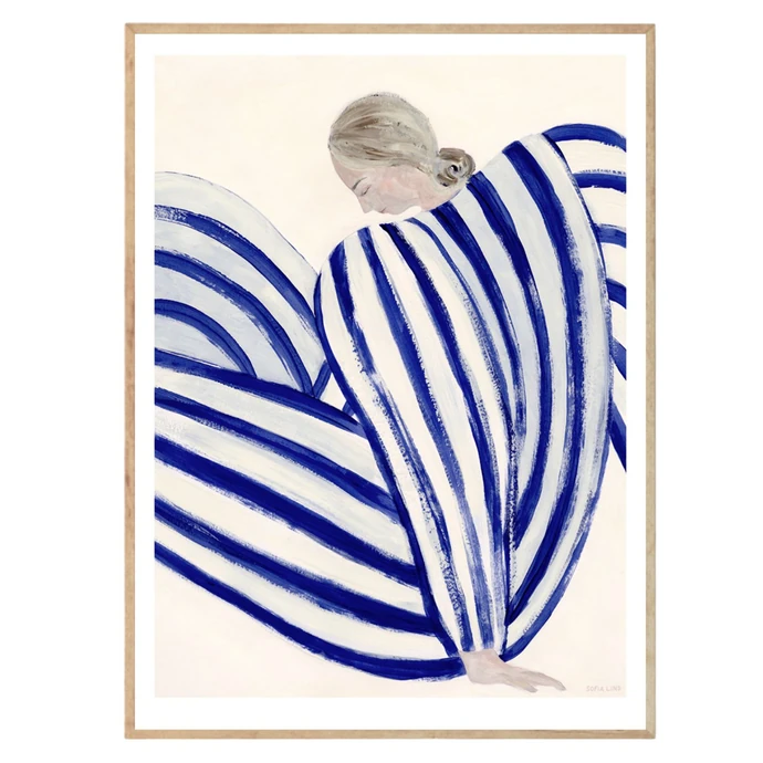 THE POSTER CLUB / Autorský plakát Blue Stripe At Concorde by Sofia Lind 30 x 40 cm
