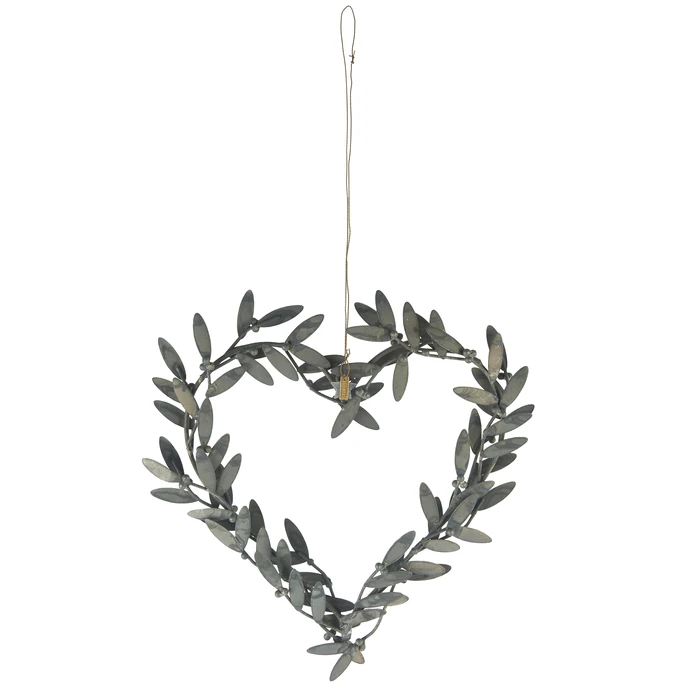 Ib Laursen / Závěsné kovové srdce Mistletoe leaves