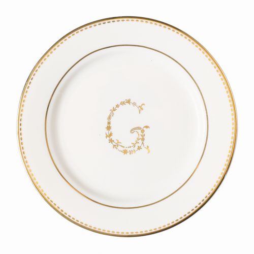 GREEN GATE / Malý talířek G gold 15 cm
