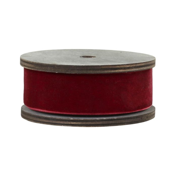 Chic Antique / Zamatová stuha na cievke Cherry 5 m