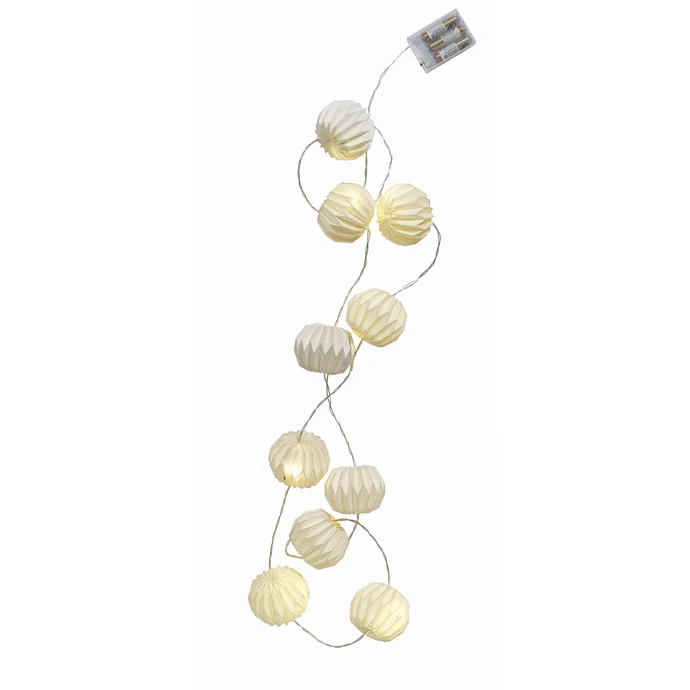 NORDAL / Světelný LED řetěz s lampionky Creme