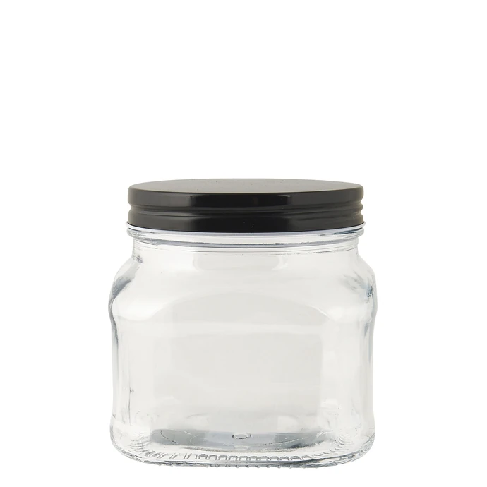 Ib Laursen / Skleněná dóza s černým víčkem 450 ml