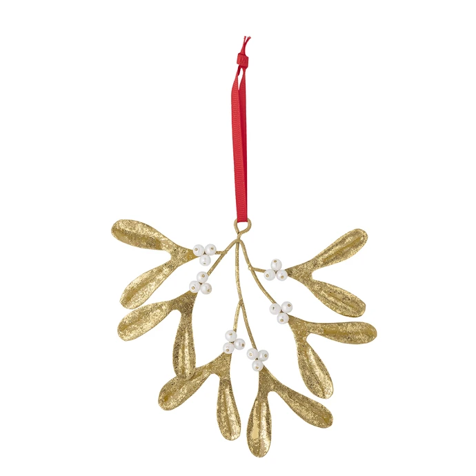 Bloomingville / Závěsná vánoční dekorace Hatun Mistletoe Metal 12 cm