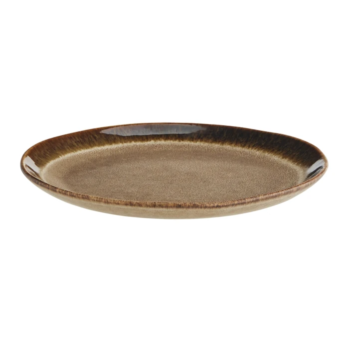 MADAM STOLTZ / Kameninový talíř Brown 22 cm