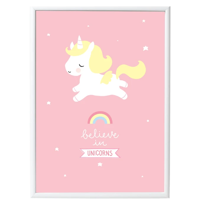 A Little Lovely Company / Detský plagát Unicorn 50x70 cm