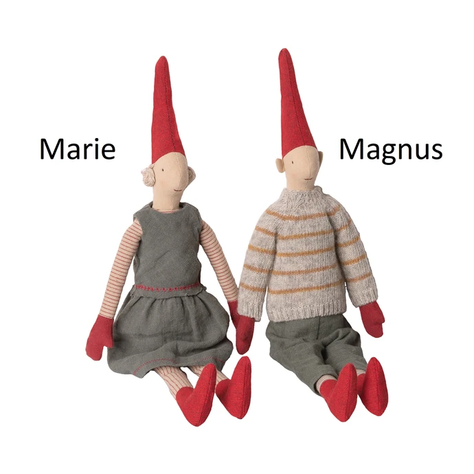 Maileg / Vianočný škriatok Marie/Magnus Medium 50cm