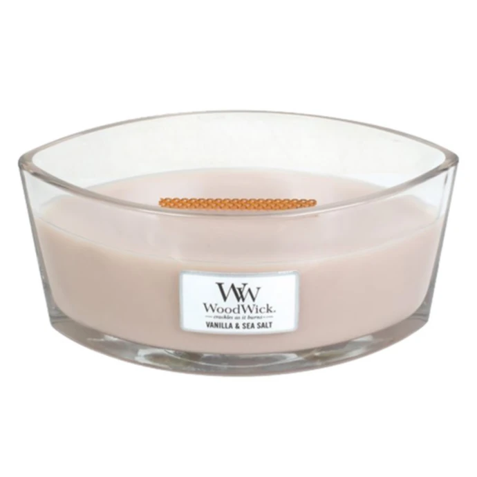 WoodWick / Vonná sviečka WoodWick - Vanilka a morská soľ 454 g